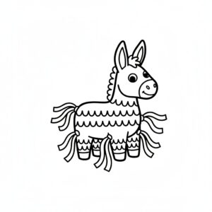 Födelsedagsmålarbild: regnbågspinata