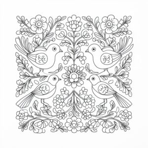 Folkloristiska broderimönster till pingst