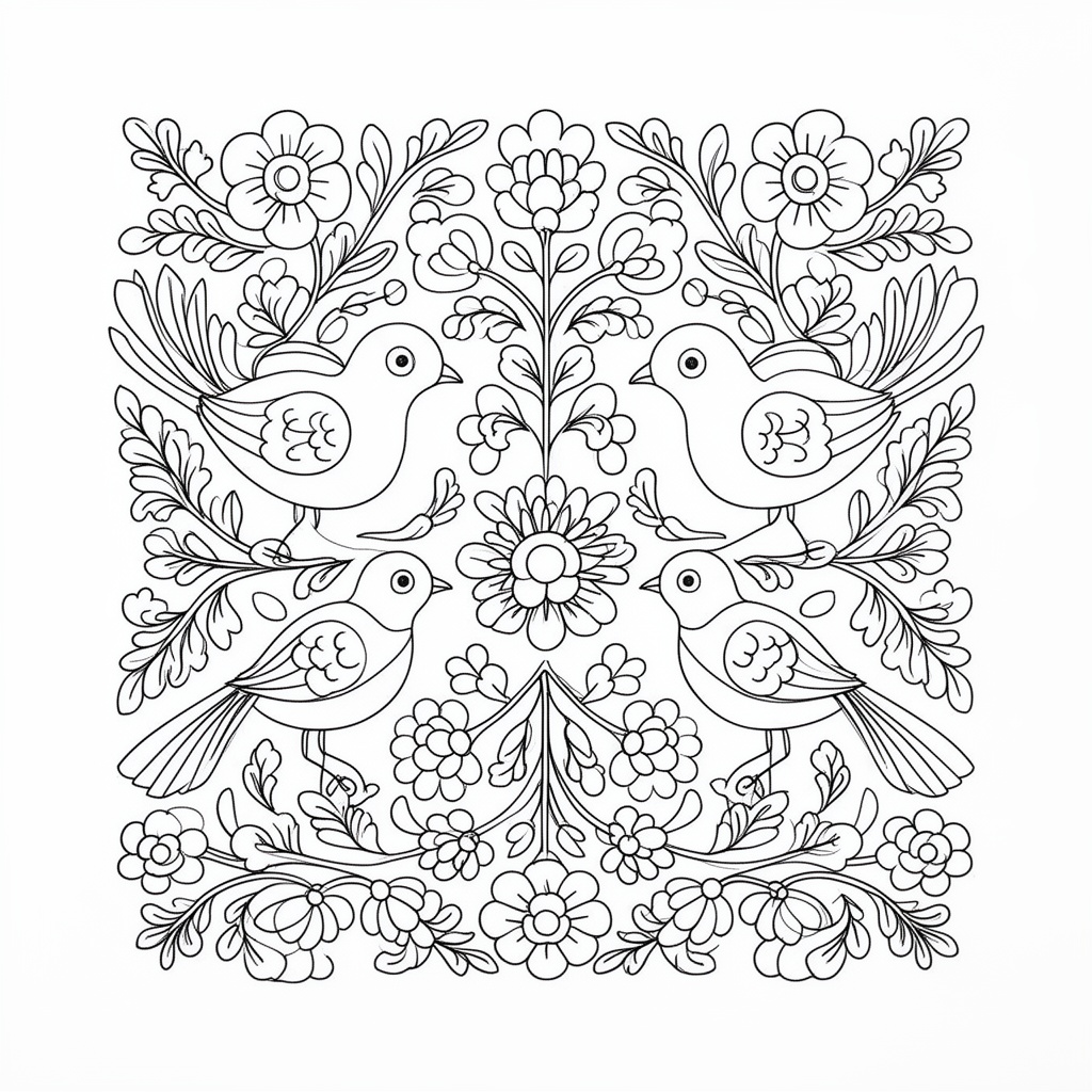 Folkloristiska broderimönster till pingst