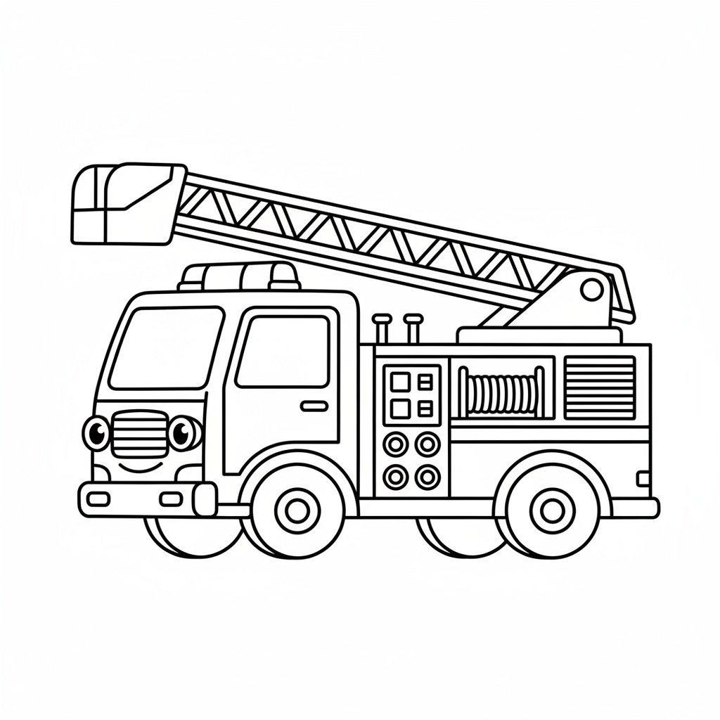 Fordon målarbild: brandbil