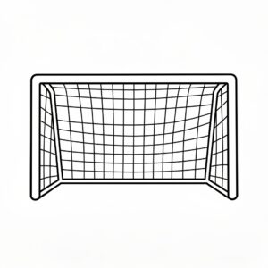Fotbollsmål med nät – enkel stil