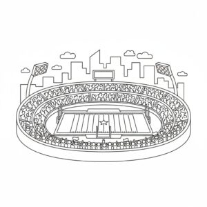 Fotbollsscen på stadion – detaljerad