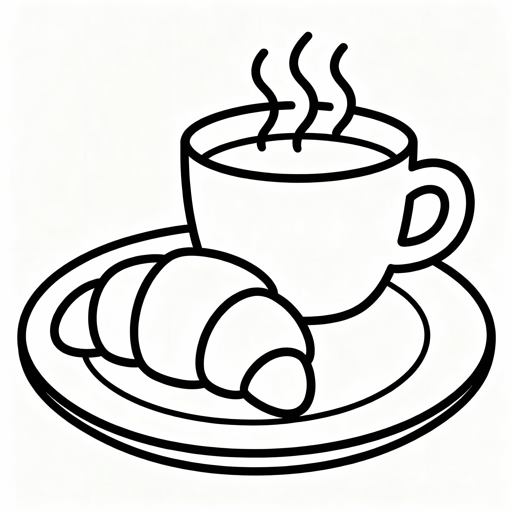 Frukostkomposition med frukt och kaffe