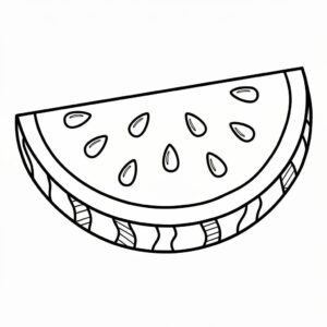 Frukter: saftig melonskiva med textur