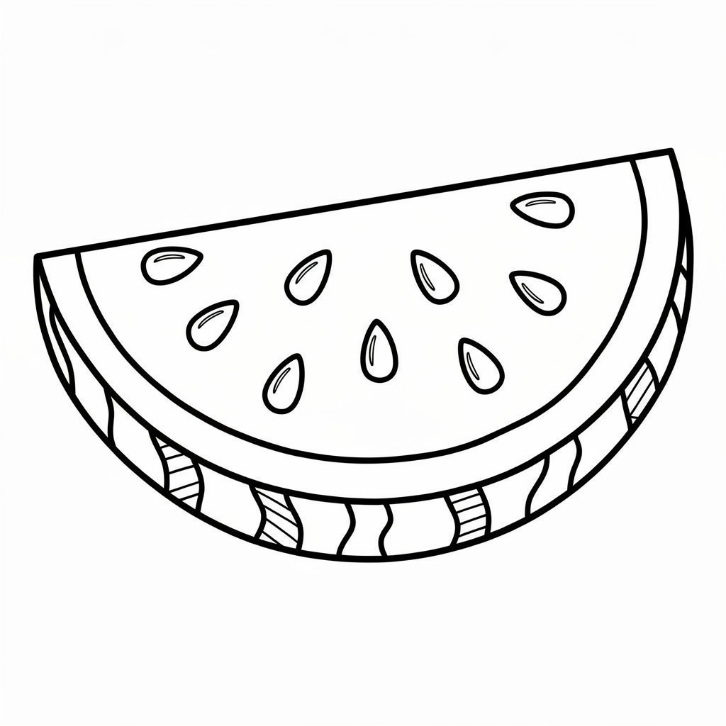 Frukter: saftig melonskiva med textur