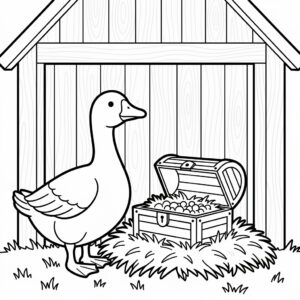 Gås och den vilsekomna skattkistan i höladan