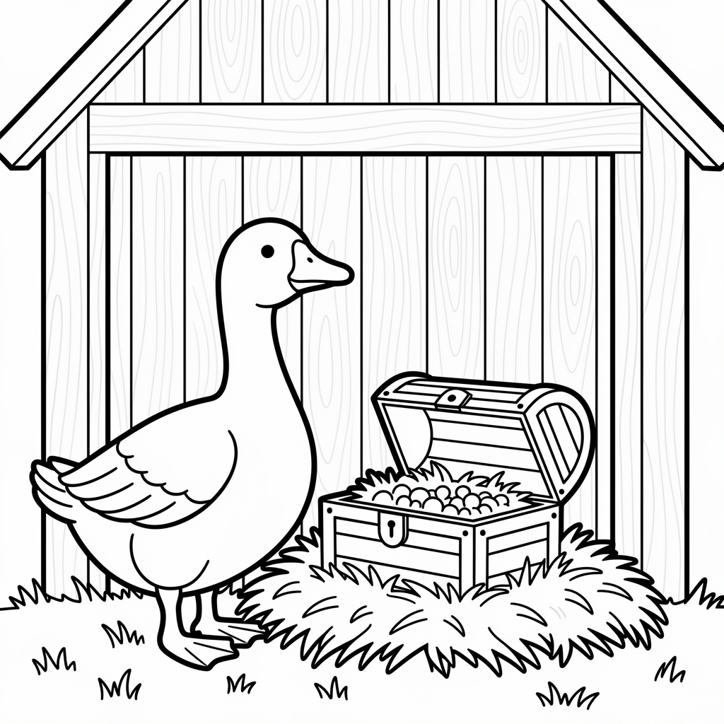 Gås och den vilsekomna skattkistan i höladan
