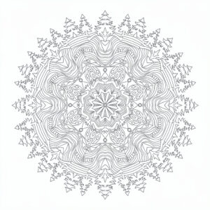 Geometriskt norrsken mandala