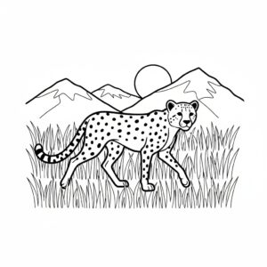 Gepard i det höga gräset