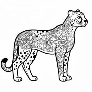 Gepard i zentanglestil för vuxna