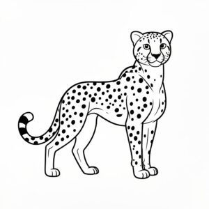 Gepard målarbild med snabb vildkatt