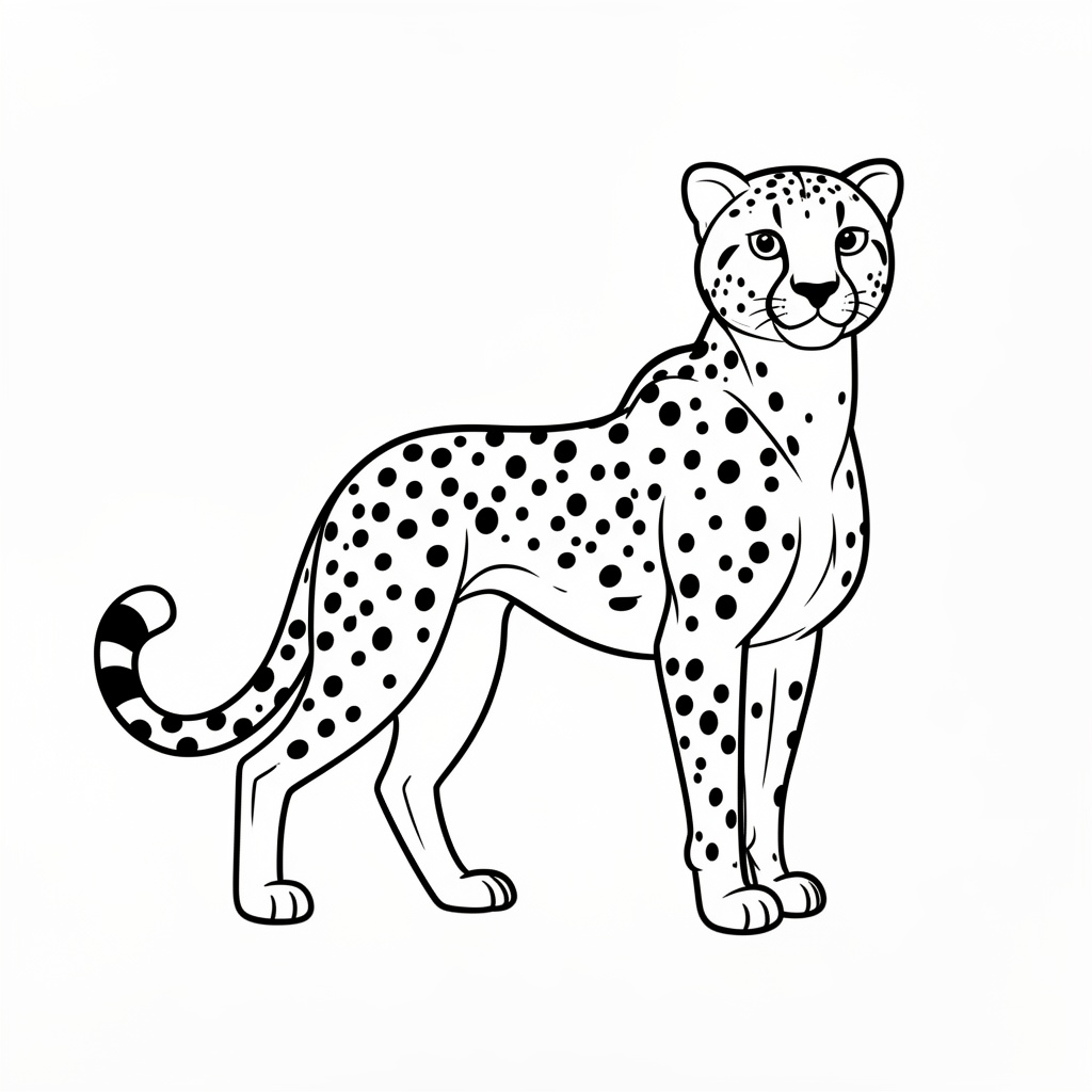 Gepard målarbild med snabb vildkatt