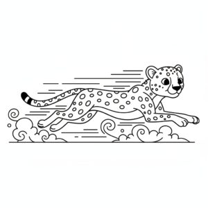 Gepard springer snabbt