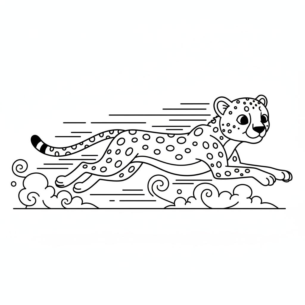 Gepard springer snabbt