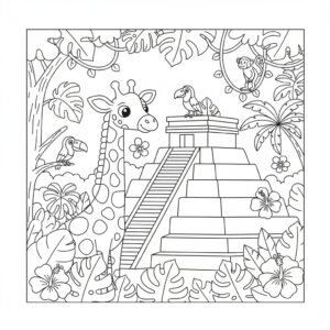 Giraffäventyr vid Mayapyramiderna
