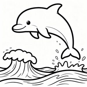 Glad delfin bland havets vågor
