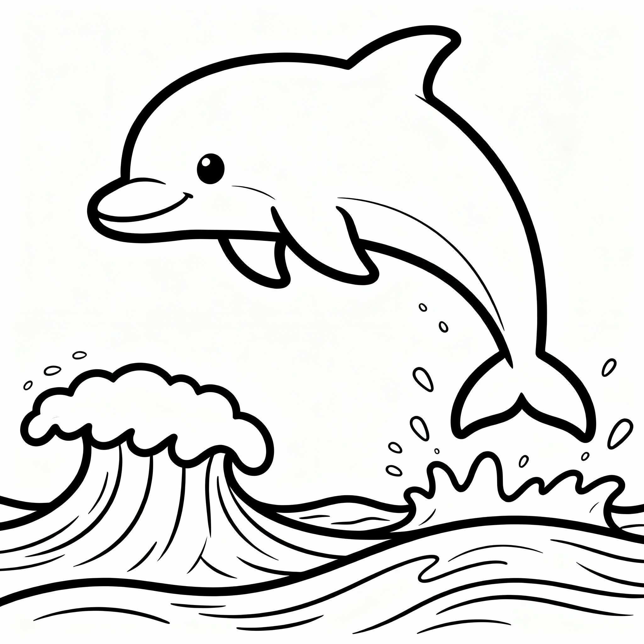 Glad delfin bland havets vågor