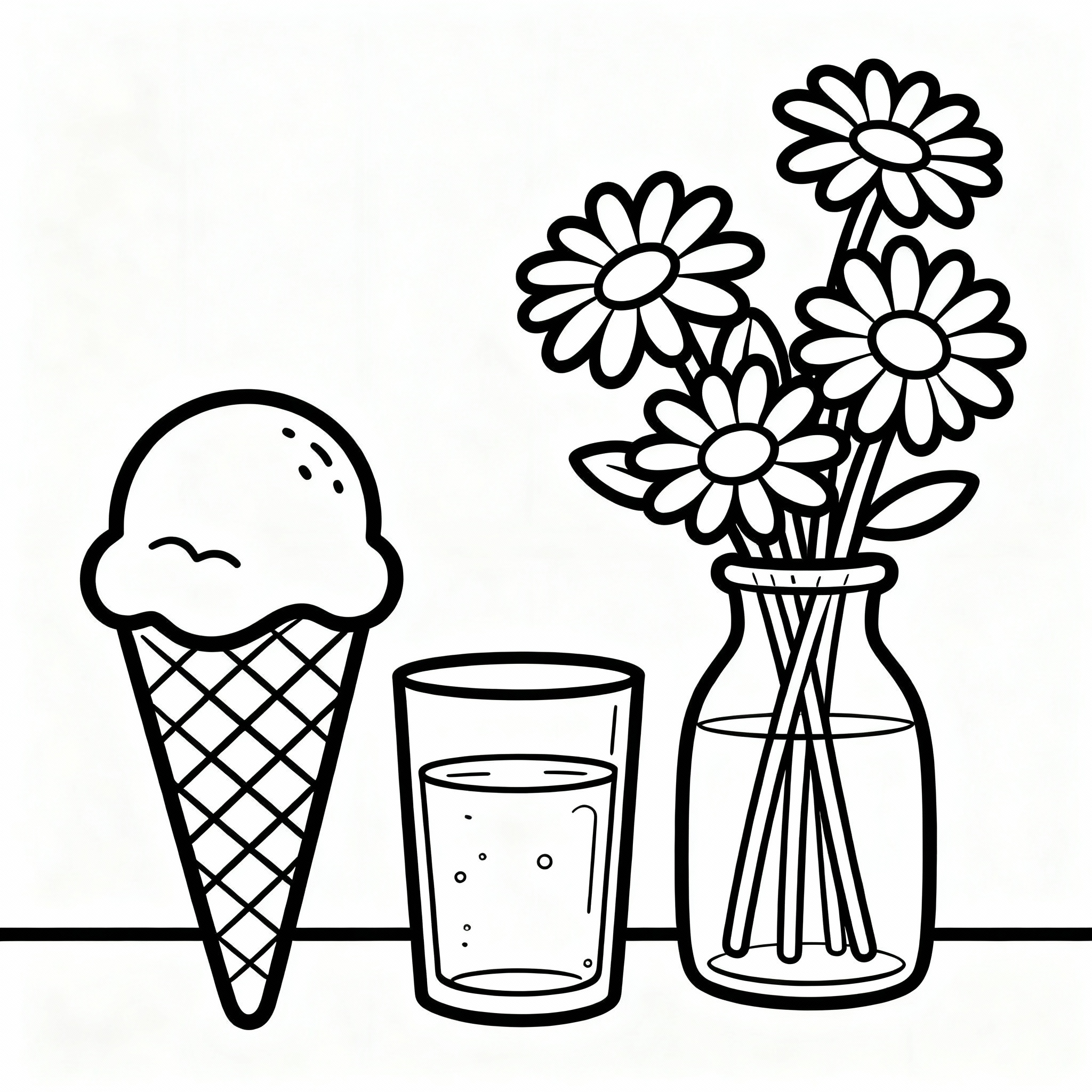 Glass-stilleben med vas och blommor
