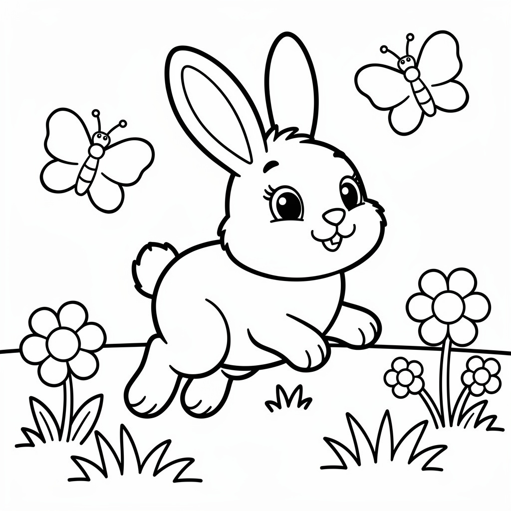Gratis kanin målarbild på en våräng