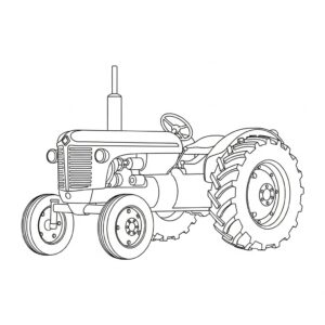 Gratis nedladdningsbar PDF traktor målarbild
