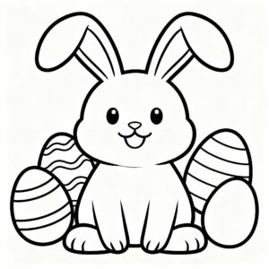 Gratis påskkanin PDF målarbild