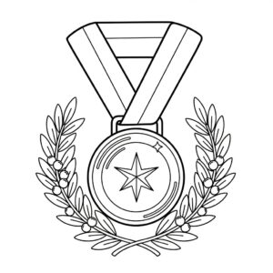 Guldmedalj målarbild