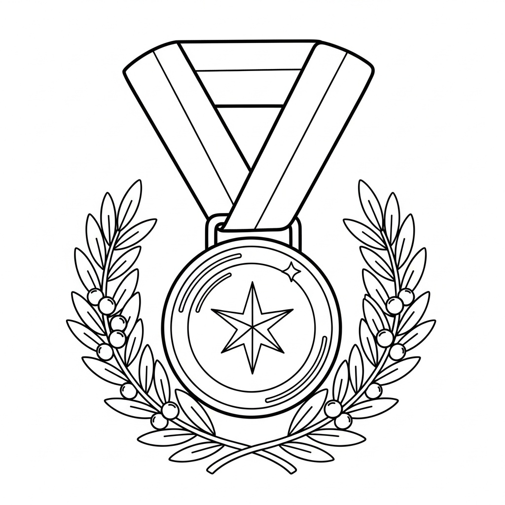 Guldmedalj målarbild
