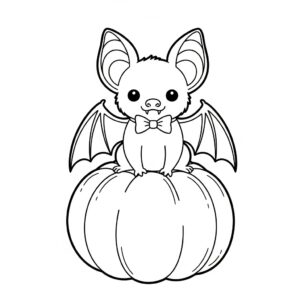 Halloween målarbild: söt fladdermus