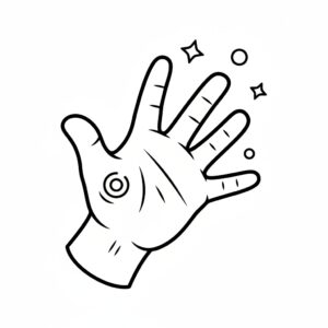 Hand för att känna med känseln