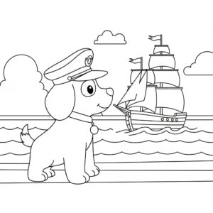 Hund på det mystiska piratskeppet till havs