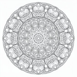 Intrikat semmel-mandala för vuxna