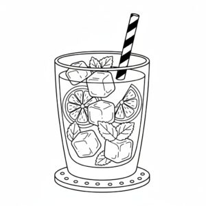 Goda drycker som juice, läsk och te målarbild