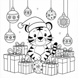 Jul-tiger med tomteluva