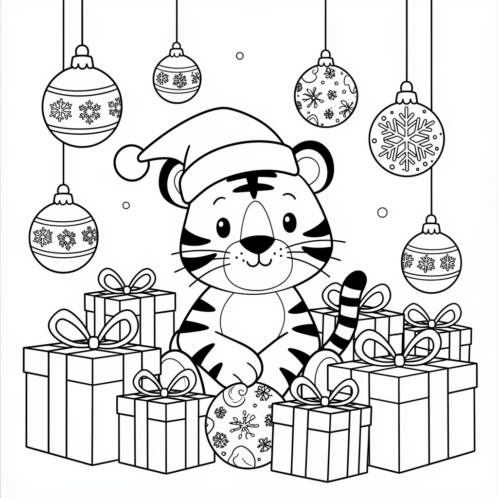Jul-tiger med tomteluva