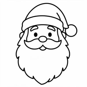 Jultomte målarbild med vänligt ansikte för förskolebarn
