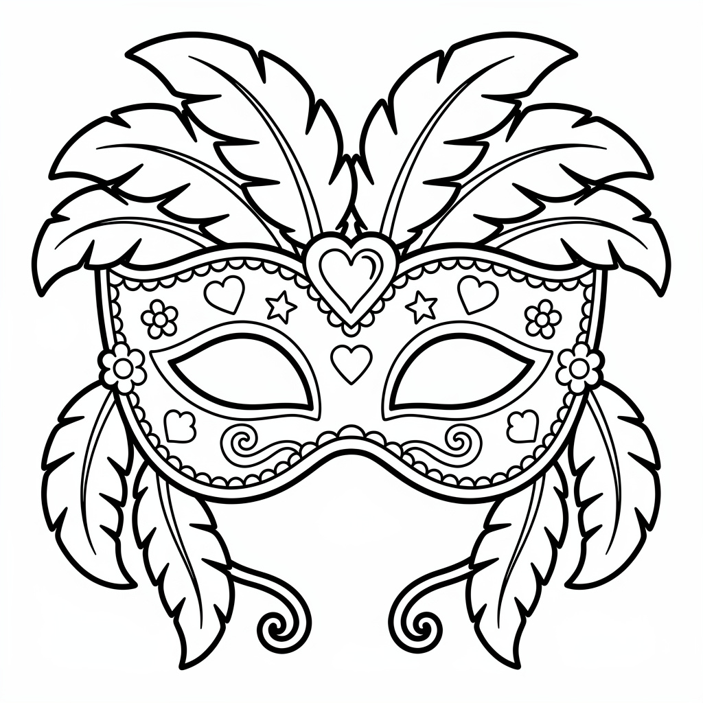 Karneval målarbild: detaljrik venetiansk mask