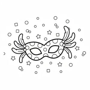 Färgglad karneval med masker och dans målarbild