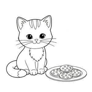 Katter och små kattungar målarbilder