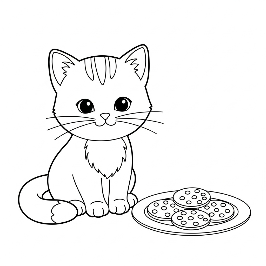 Kattunge och vänlig kaka