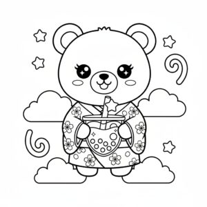 Kawaii nalle: Japansk stil gullig teckning för barn
