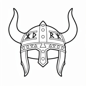 Klassisk vikingahjälm dekorerad med mönster