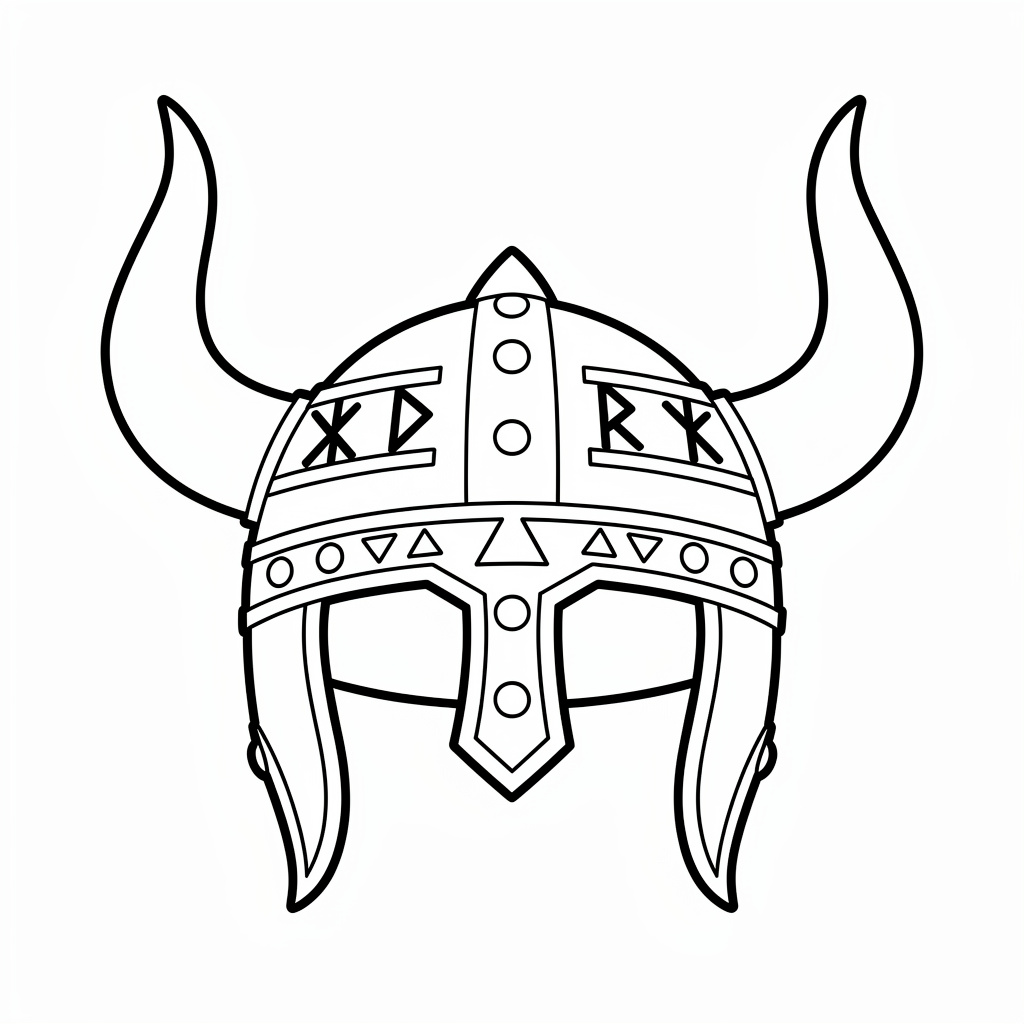 Klassisk vikingahjälm dekorerad med mönster