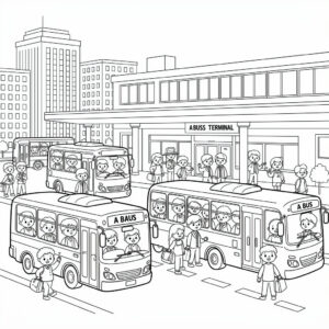 Komplex busslutsstation ritning