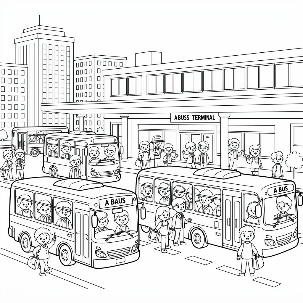 Komplex busslutsstation ritning