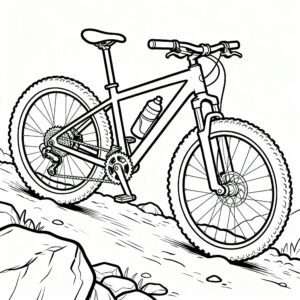 Komplex cykeltur teckning för skolbarn