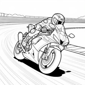 Komplex motorcykeltävling i kurva