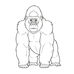 Konstnärlig gorilla målarbild för vuxna