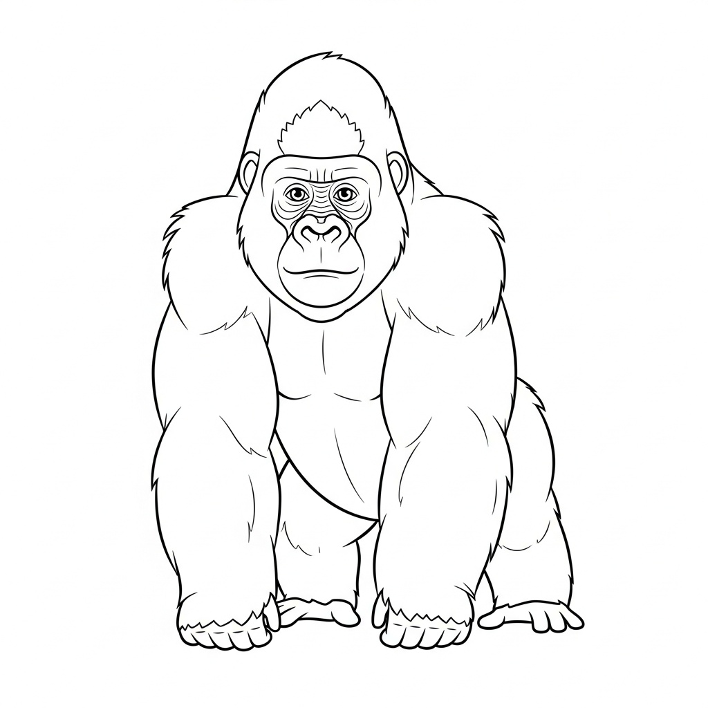 Konstnärlig gorilla målarbild för vuxna