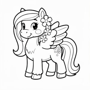 Leende pegasos målarbild