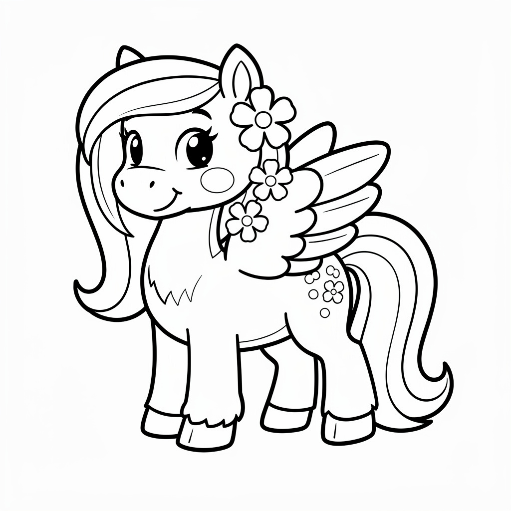 Leende pegasos målarbild